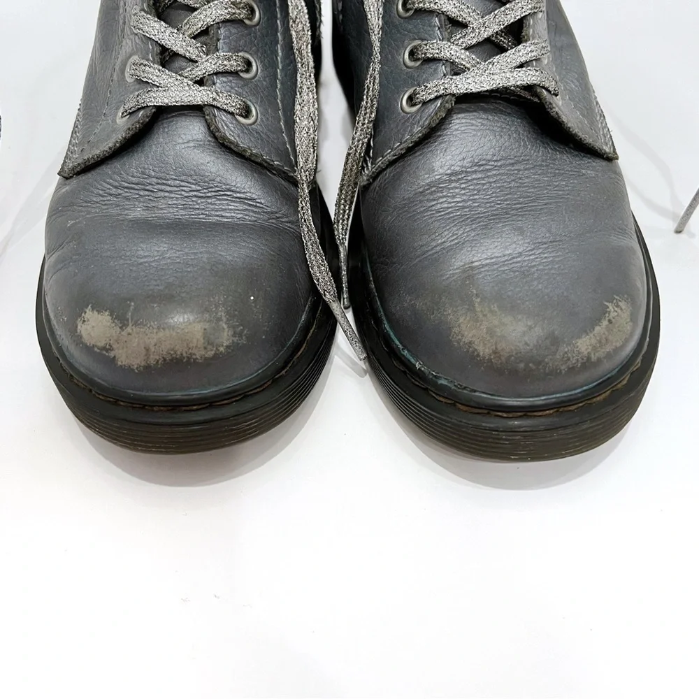 DR. Martens Metallic Gunmetal Boots Size 2
